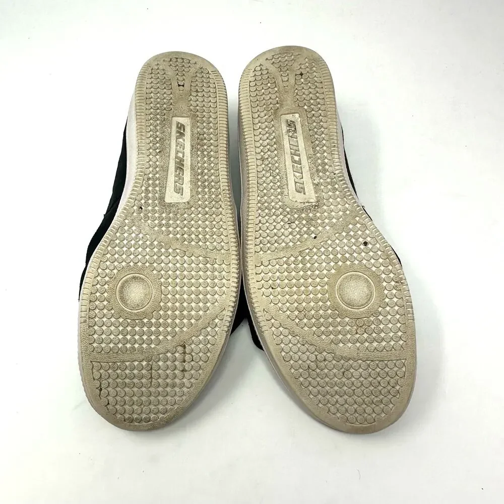Skechers Size 8.5 Slip-Ons Black w/ White Soles Air-Cooled Memory Foam Bow Comfy - Picture 7 of 8
